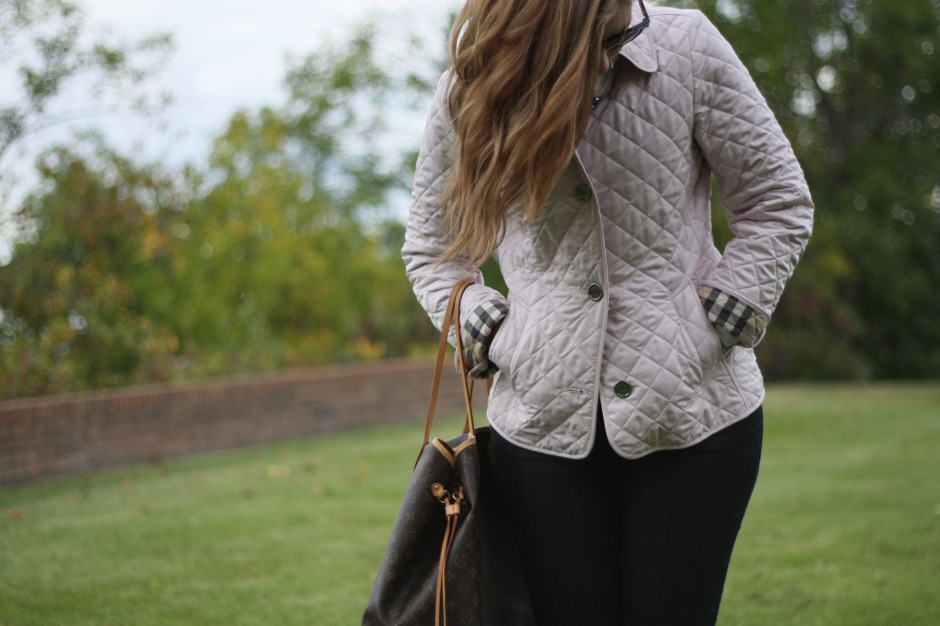 burberry quilted jacket outfit