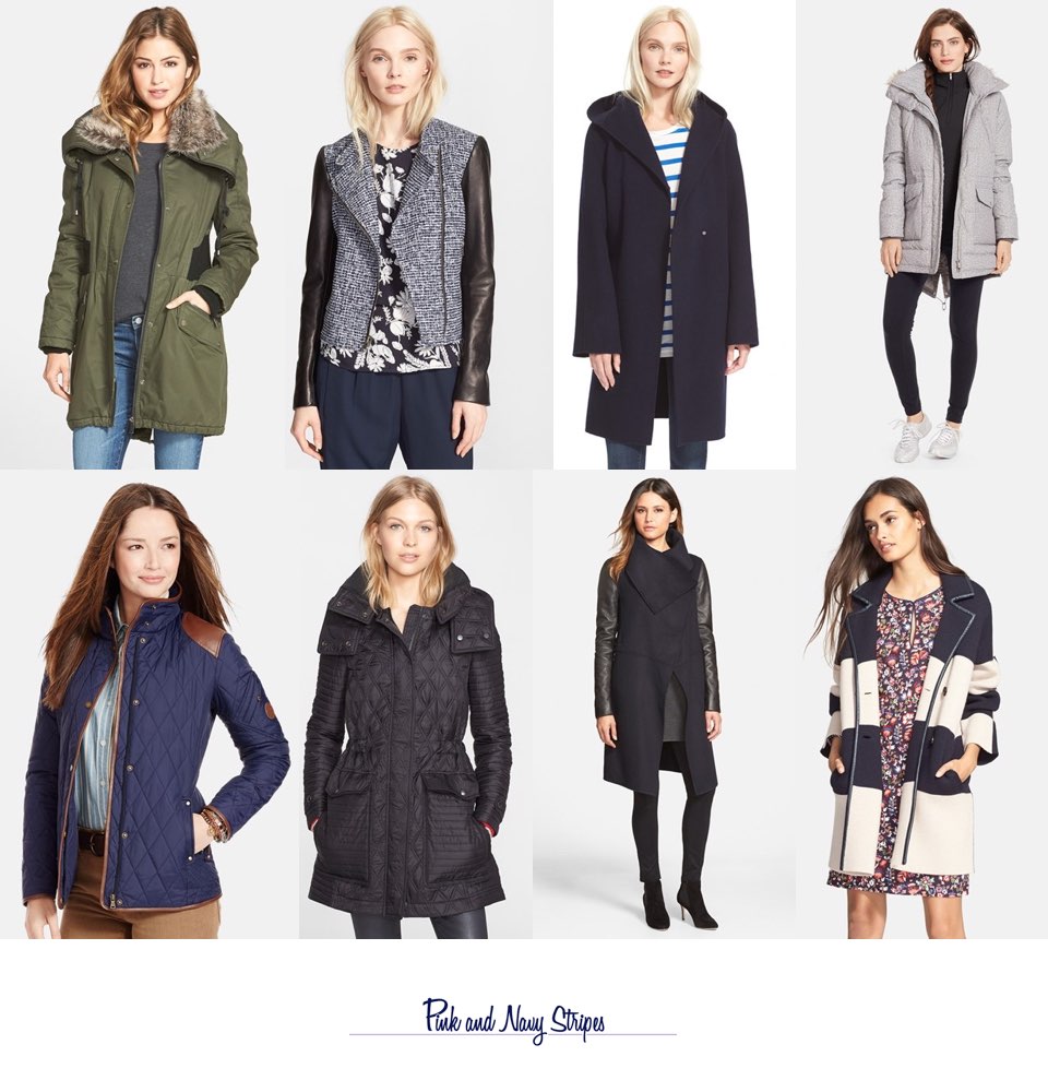 Nordstrom Sale Coats... Pink and Navy StripesPink and Navy Stripes