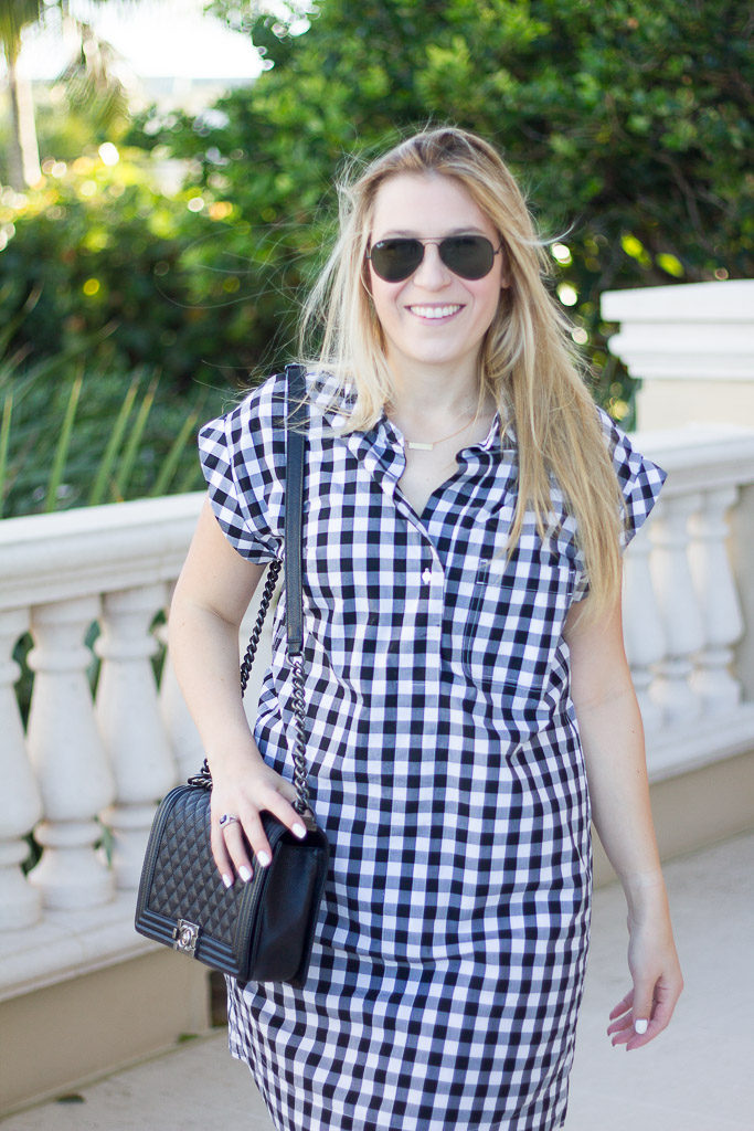 CLASSIC SHORT-SLEEVE SHIRTDRESS IN GINGHAM