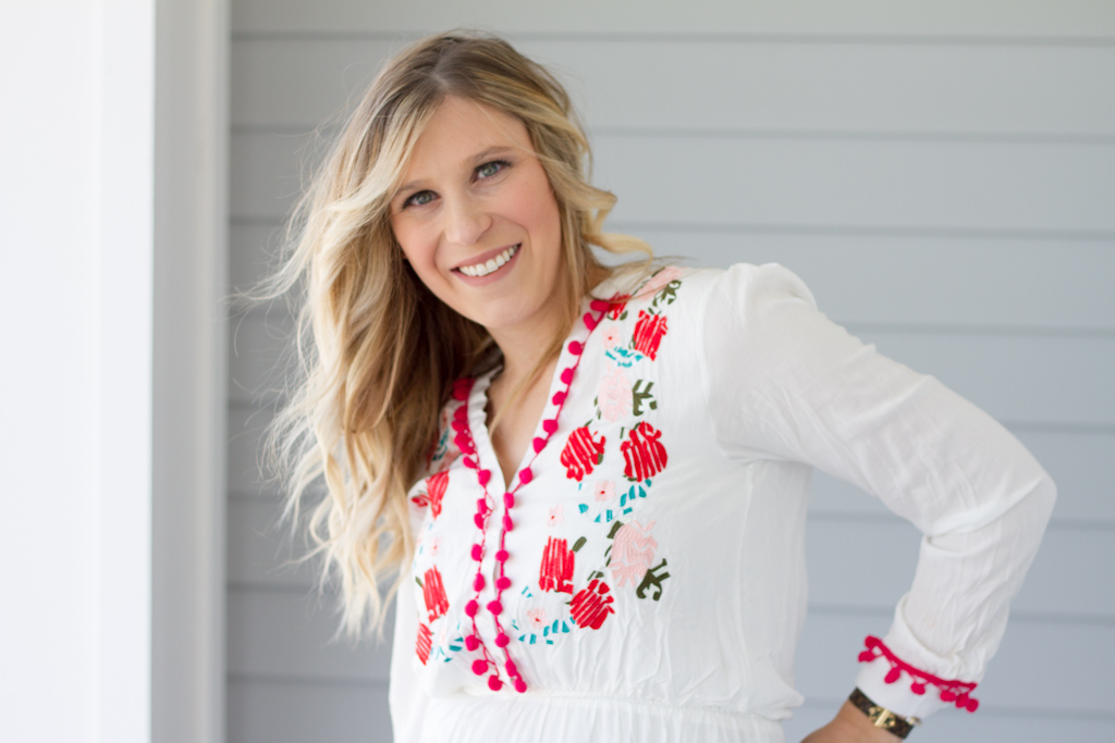 Romance Embroidered Maxi Dress... - Pink and Navy StripesPink and Navy  Stripes